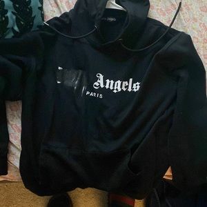 Palm Angels hoodie black paint size XL
